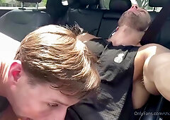 Hot Top Fucking Boy Slut in The Car