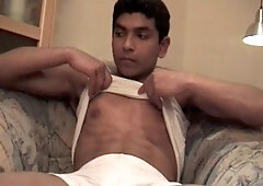 Fido displaying his exotic muscles on his own