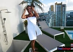 Big ass Thai amateur girlfriend first time anal fuck recorded