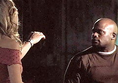 Amateur Blonde Chick Strips To Thong