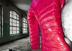 Cuming on soft shiny pink Titanium Girlfriend's Jacket