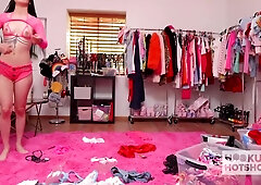 Kaitlyn Katsaross Ass And Tits Tease Hard In Clothing Swap!