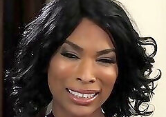 Black tgirl passionately fucking