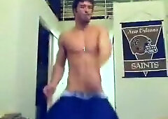 Hot muscular guy dancing