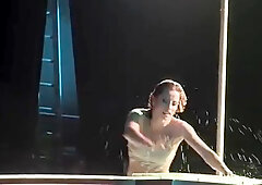 Sexy waterbowl  pole strip act