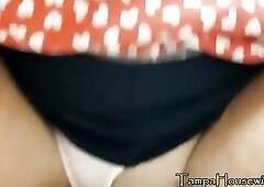 Aged golden-haired lady, Paris loves to ride a goth hard jock in her living room