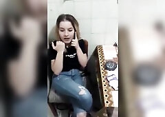 Romanian gal sucking penis whilst talking with bf on phone