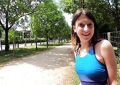 Whore schlong lust jogger is cheating on her boyfriend with two strangers this babe met on the street!!!