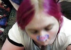 Cute Catgirl big beautiful woman Shemale Gets Spunk Fountain from BBC Tgirl POV