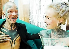 Fleshly Lesbo Toy Session - Tattooed Trans Beauty