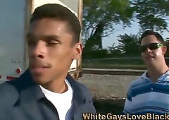 Black dude sucks cock