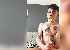 TXXXMStudios.com - Trimmed uncut dick Arron Myers masturbation