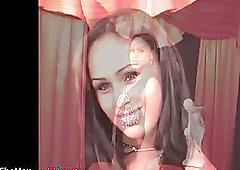 teenage shedoll in bathing suit flashes decently sized shemale penis