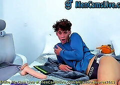 Beautiful Curly Teen masturbating Part 1 doing a Cam Show