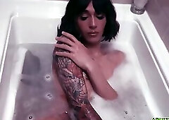 Enzo Muller head into the bathroom and admires Dante Snoww for a moment