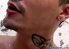 Latino sucks in threeway