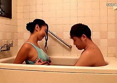 Brunette Housewife Braless Creampie