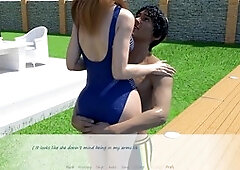 Stepbro's wifey gets a face full of Jennifer's breasts while diving