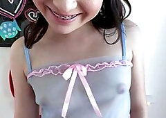 ROSIE RICHES 1st Timer Hotty eighteen YO Braces Girl Drilled by Massive Jock POV and Biggest Load Cum Drink - WoW! A