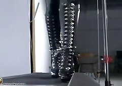 Latex Bondage Doll Fitness Training