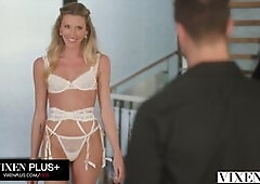 VIXEN Gorgeous Blonde Bride Addison Vodka Can't Stop Cumming All Over Hubby's Thick Cock