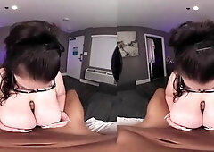 Lapdance and blowjob made by BIG boobs blonde