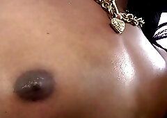 Ebony Tgirl Kourtney hammers her lover