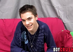 Youngster has dialogue before jacking off