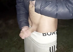 Fit Chav Crusing in Forest Outdoor Gets Bj'ed