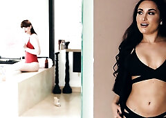 Transgender Sexy Girl Meets Gabriella Paltrova at The Spa