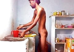 warm boy Rajeshplayboy993 Cooking movie part 2. Fingering in the ass, masturbating ample nice cock