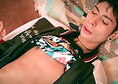 Magic C, a sexy twink from Colombia, pounds a fake pussy until he ejaculates all over the cameraman