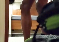 Freeballing in the gym locker #two