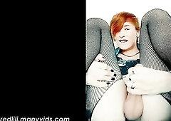Cute redhead trans smokin' girlfriend see u masturbate with her