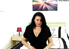 Large titted mother i'd like to fuck Sabrina from the UK likes that smooth feel of nylon tights on her neatly shaven fanny.