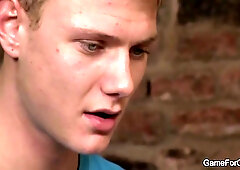 Unexpectant Gay Blowjob And Sex On The Table