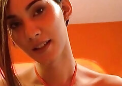 Slender amateur ladyboy girlfriend Prem blowjob and hot anal sex