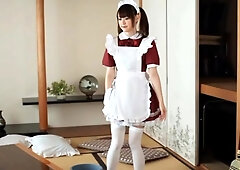 Sayaka Yuuki Gets Him Cumming Hard In Her Maid Outfit