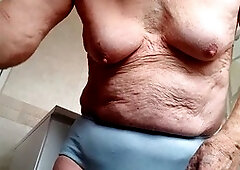 Close up, average body, small cock