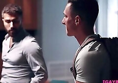 Adam Ramzi jacks off as he worships Tristan Hunters cock