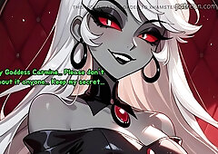 Carmilla Carmine catches her employee masturbating in the office Dildo JOI