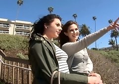 Alluring babe Ellena Woods is making love with lesbian GF for the first time