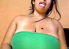 Big-Titted Latina Babe's Webcam Show