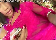 Exotic Thai Tranny Beauty Amy Spanks Her Tranny Cock