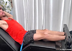 MyFriendsFeet: Strapped Blake Star mocks while being kittled rock-hard by Girth