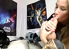 Curly Blonde Teen Records Solo Dildo Masturbation More at