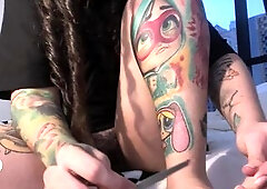 I let my stepdad see during the time that I get a manicure