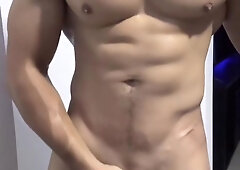 Hot Trainer Moaning Loud And Shaking Cock To Orgasm While Talking Dirty