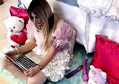 Sasha Star - Sissy Caught Looking at Porn