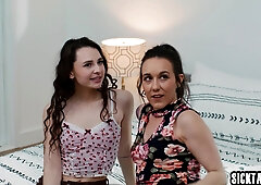 Lesbian teenager licking mommies wet slit